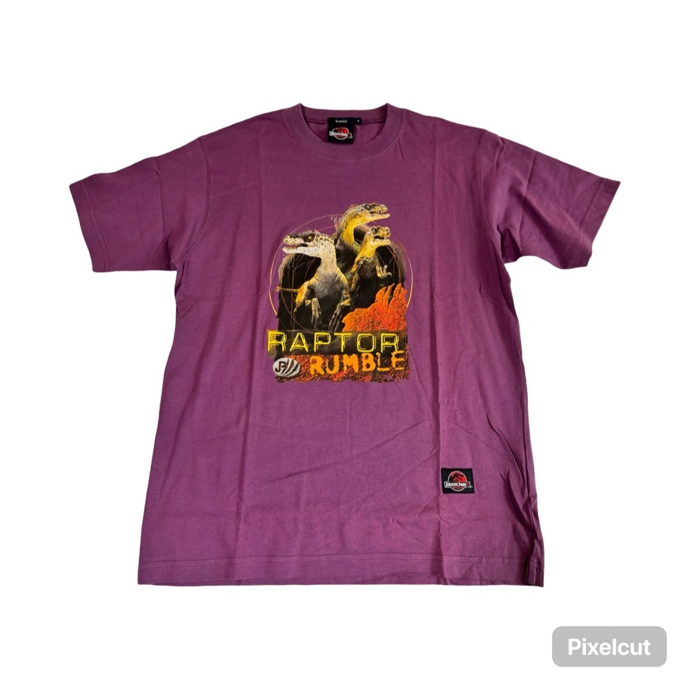 Bossini Jurassic Park III 3 Raptor Rumble‎ Purple Graphic T-Shirt Mens Small JP3